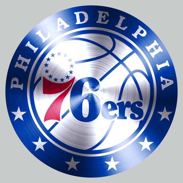 Philadelphia 76ers Stainless steel logo vinyl decal